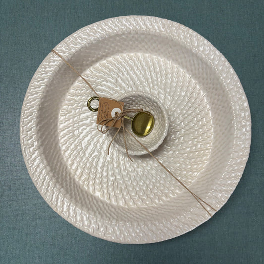 Woven Ceramic Chip and Dip  - Mud Pie
