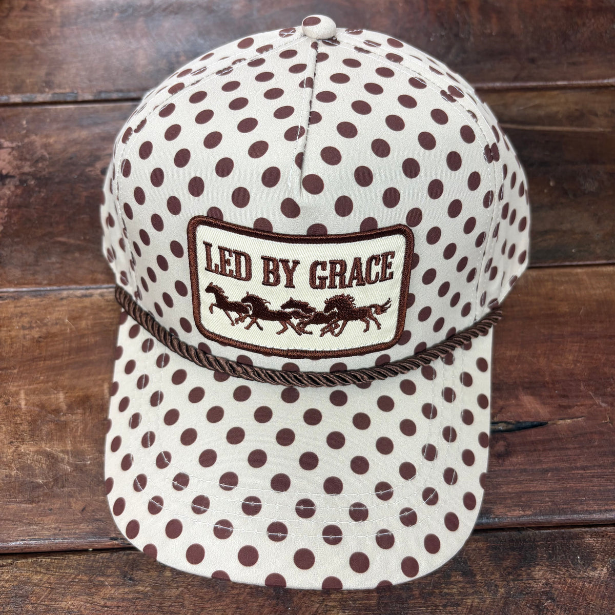 Led By Grace Polka Dot Cap - Ruby Moon