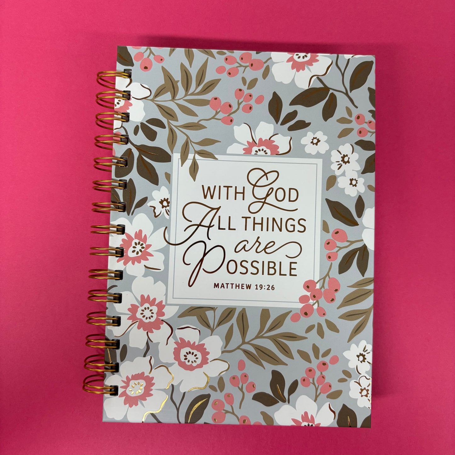 With God All Things Are Possible Spiral Journal - CAG