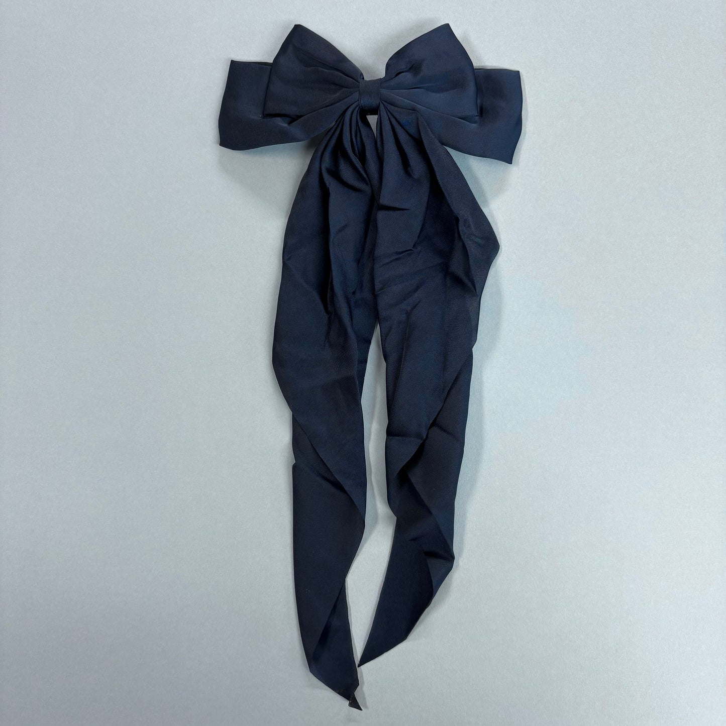 Large Satin Bow - Navy - Girlie Girl