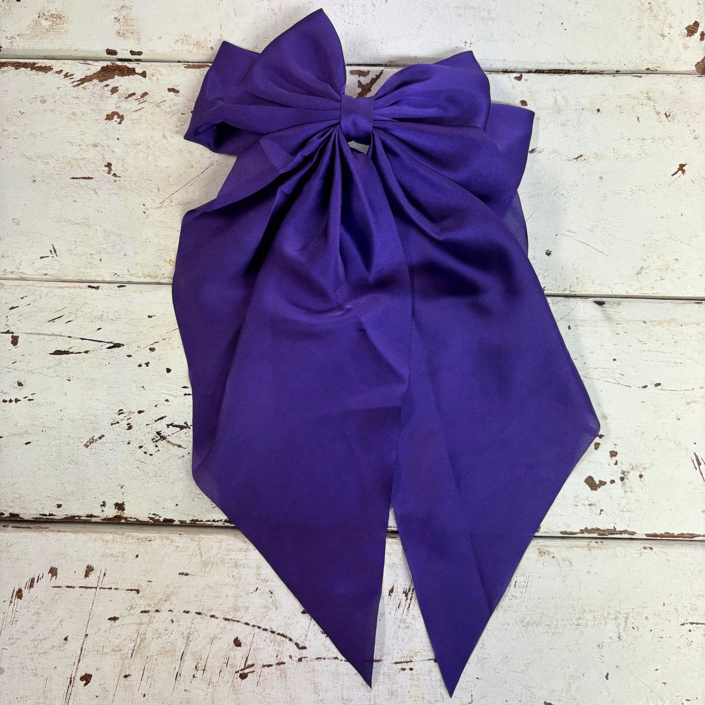 Large Satin Bow - Purple - Girlie Girls