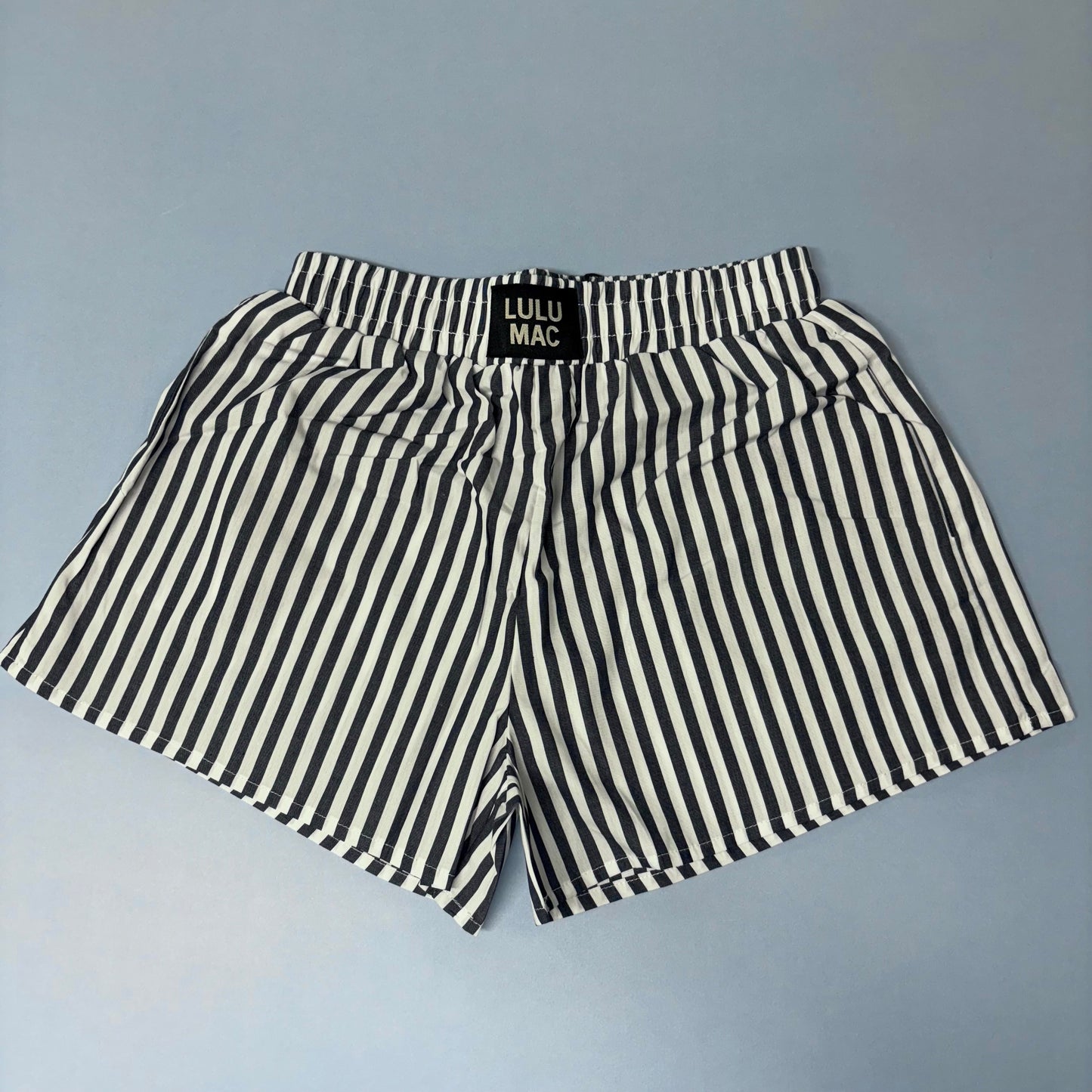 Navy Striped Boxer Shorts - Girlie Girl