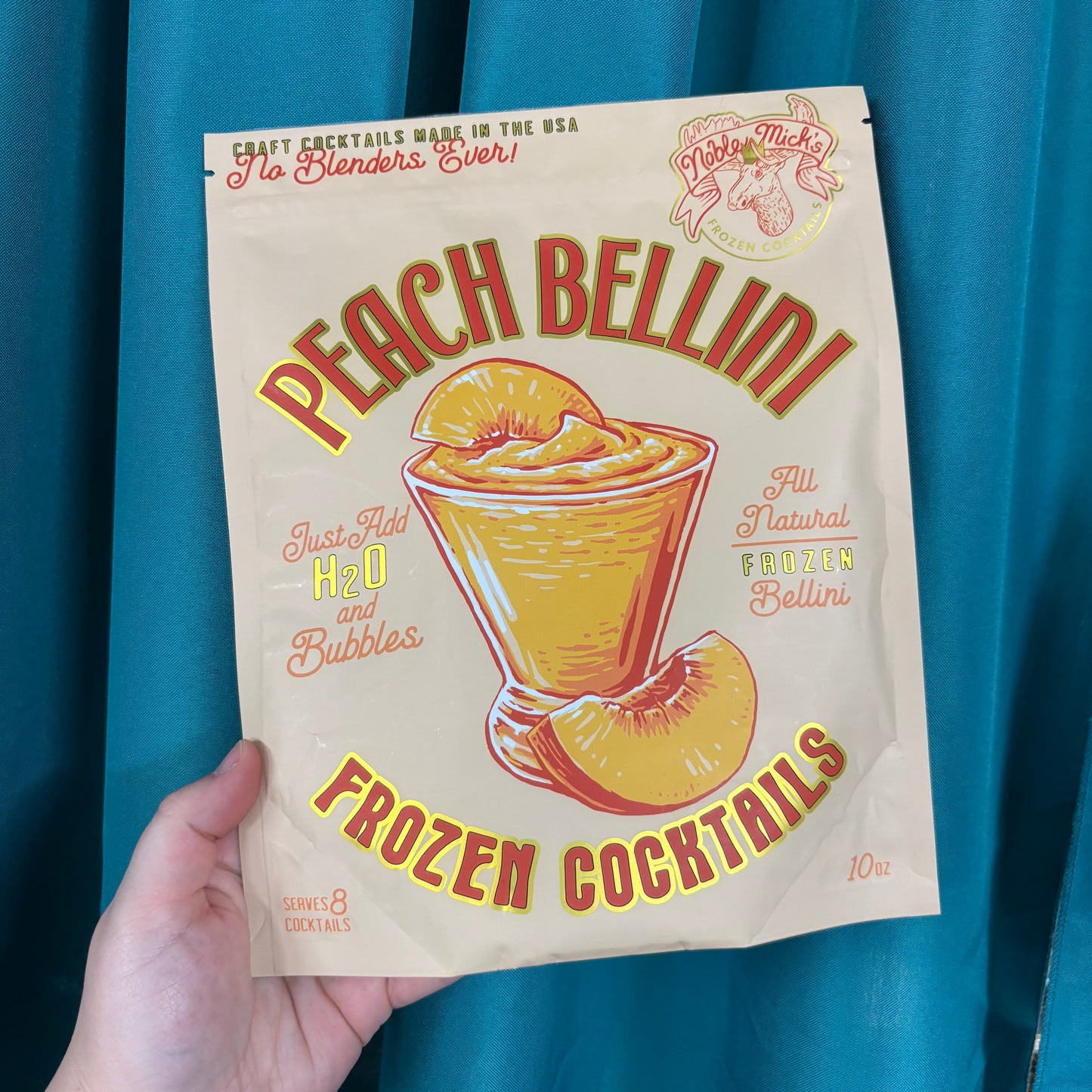 Peach Bellini 8 Serving Frozen Cocktail Mix - Noble Mick's