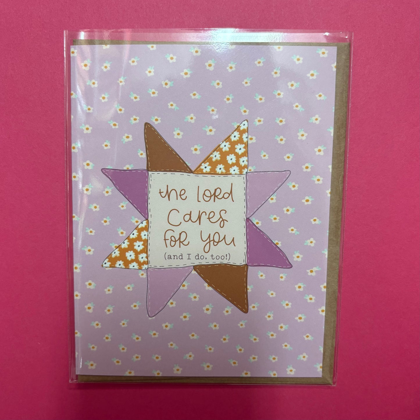 The Lord Cares For You Quilt Greeting Card - Kingfolk Co.