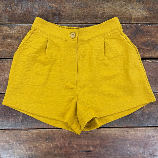 Mustard Airflow Shorts with Front Pockets - Vanilla Monkey