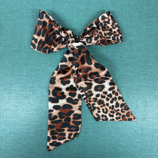 Brown Leopard Print Twilly