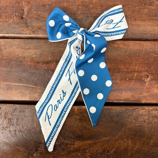 Blue Polka Dot Twilly - Accity