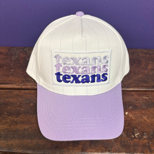 Pinstripe Texans Ombre Cap - Lucky Girl TX
