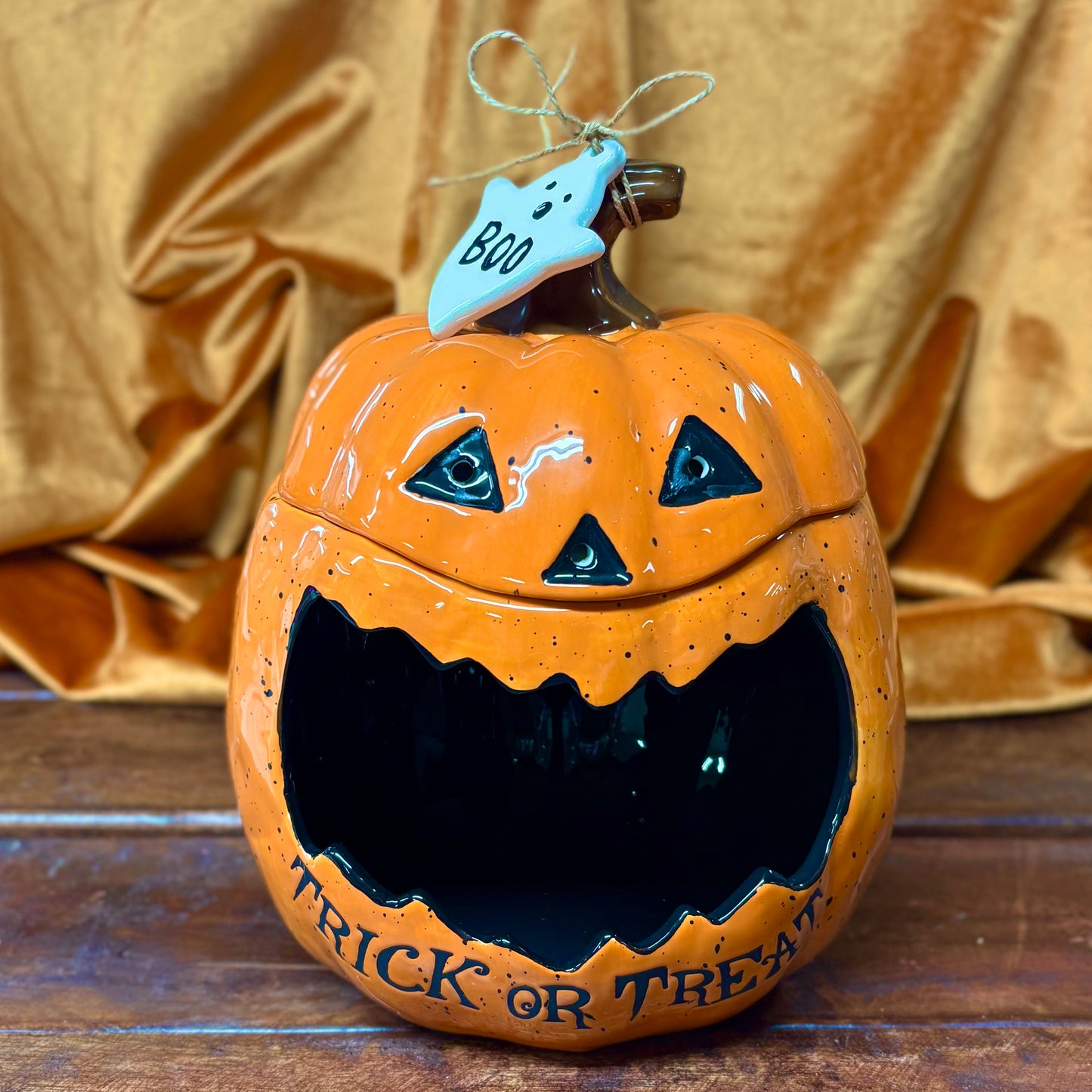 LED Sound Pumpkin Container - Mud Pie