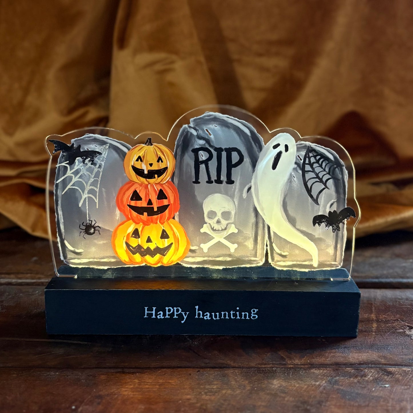 Graveyard LED Halloween Sitter - Mud Pie