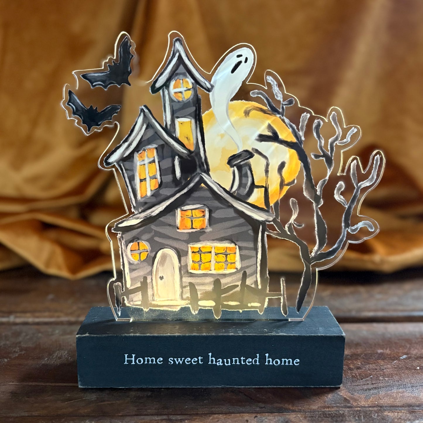 Haunted LED Halloween Sitter - Mud Pie