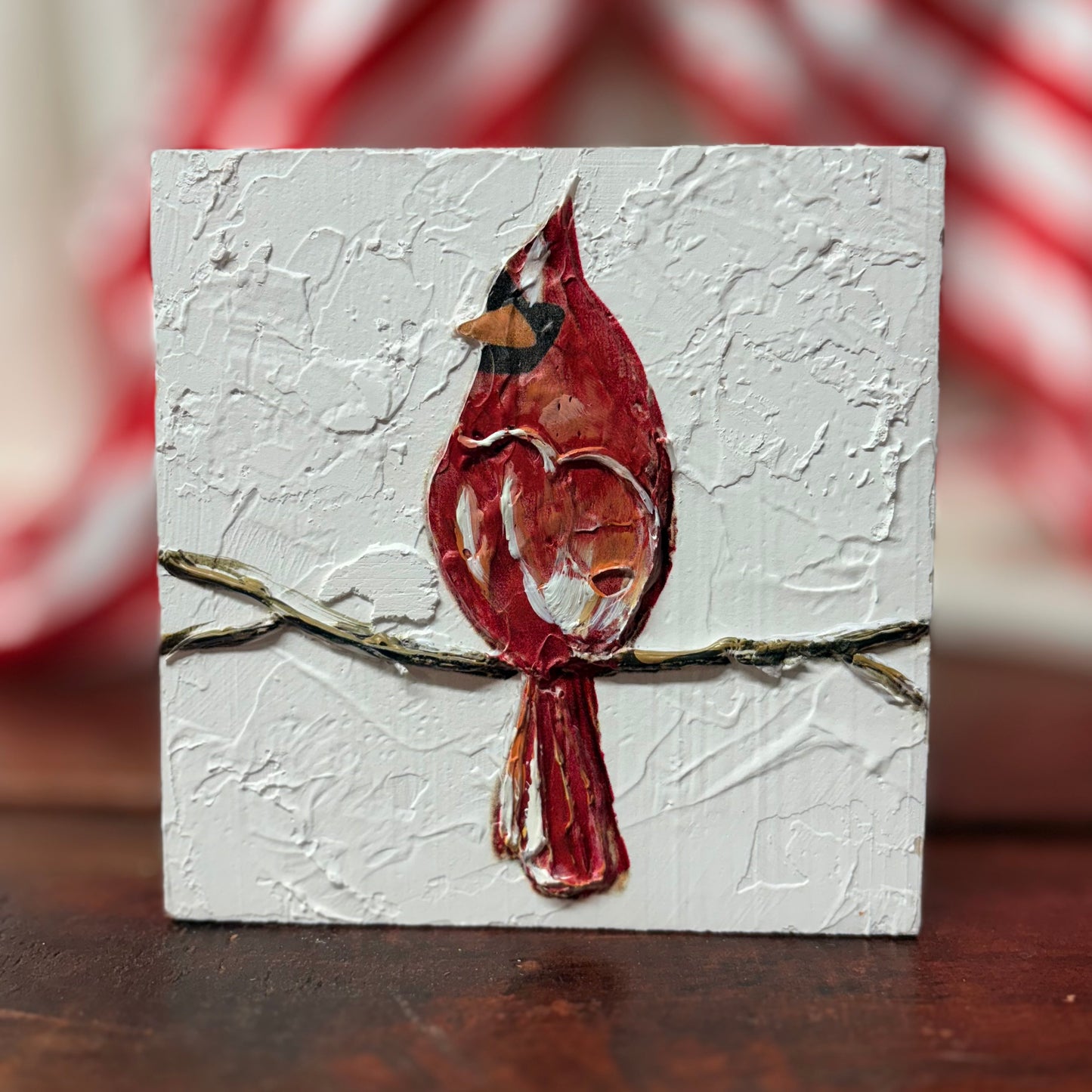 Cardinal Wood Plaque - Mud Pie