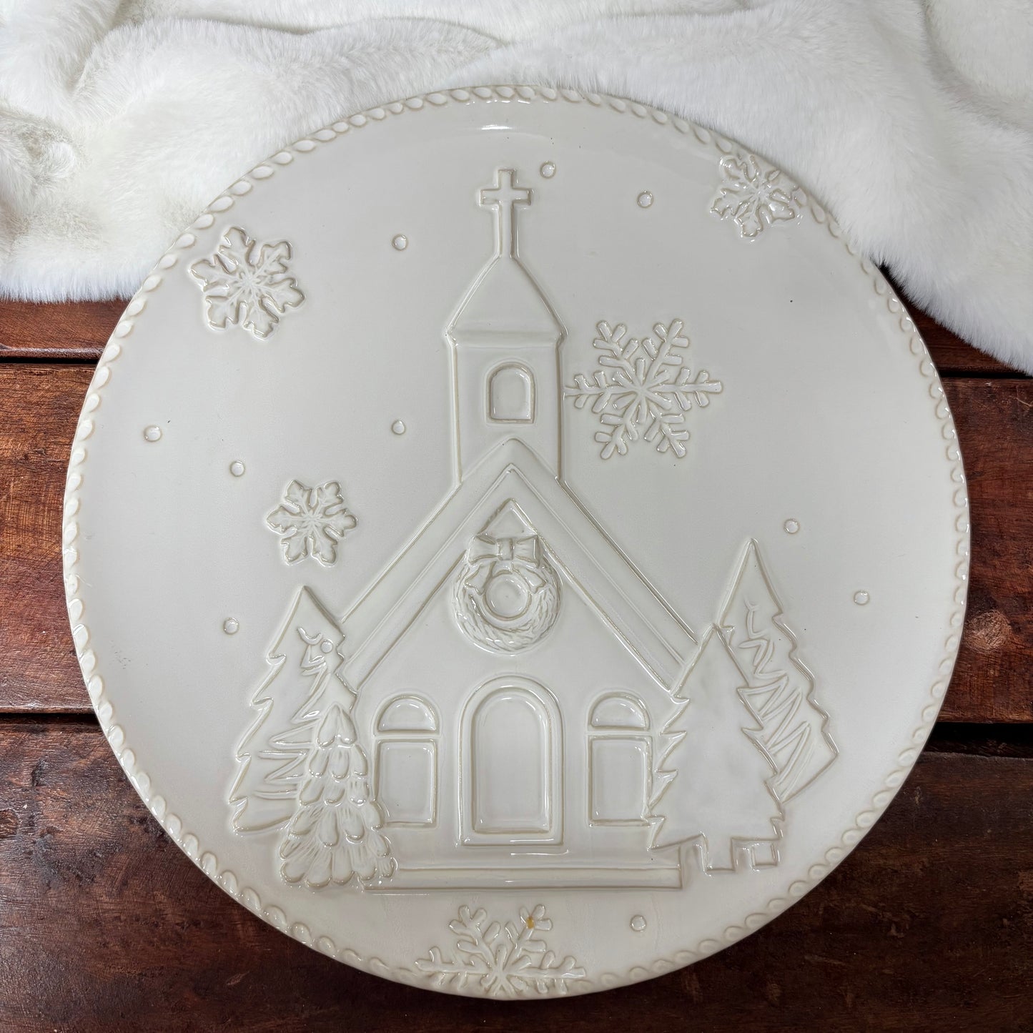 White Church Plate - Mud Pie