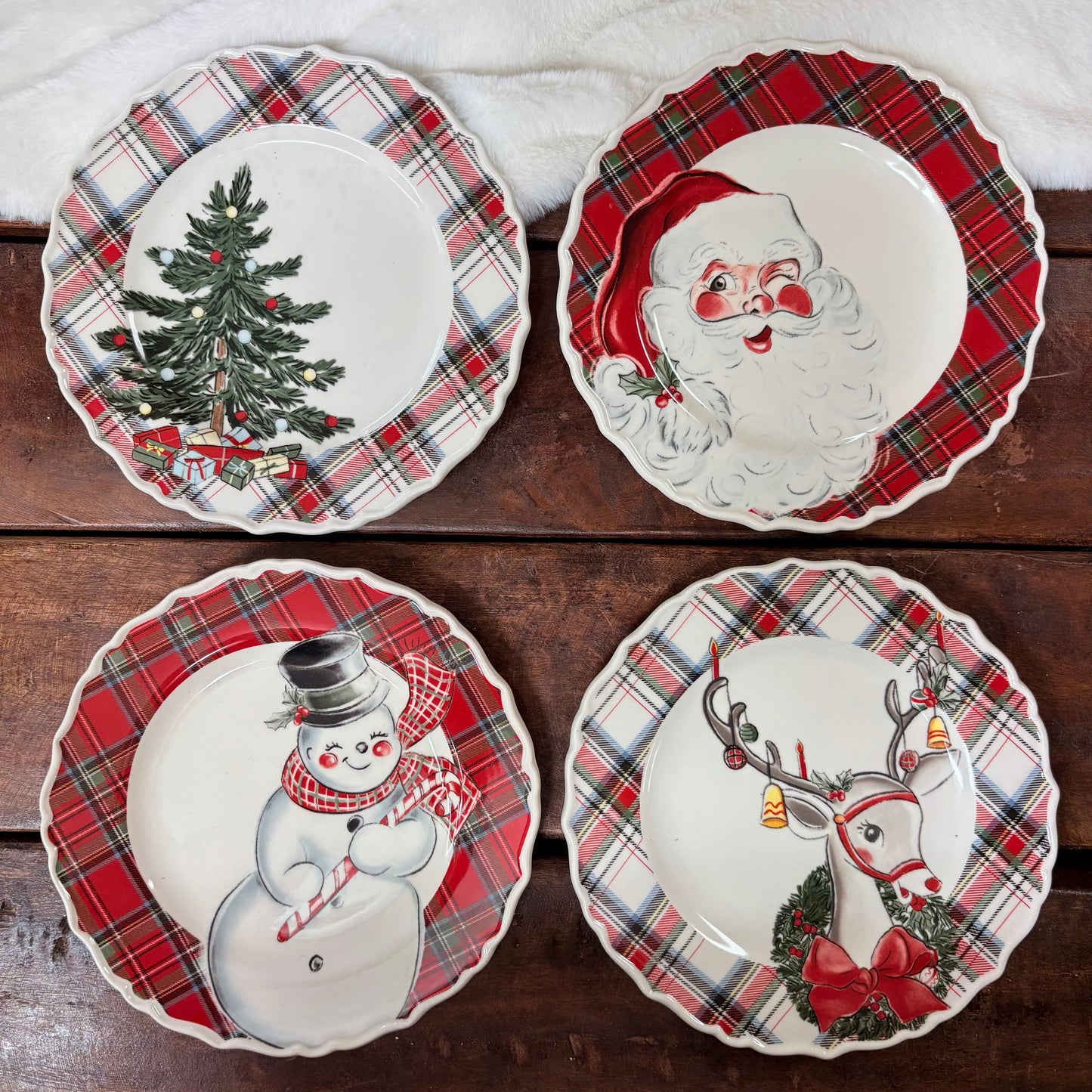 Christmas Icon Salad Plates - Mud Pie