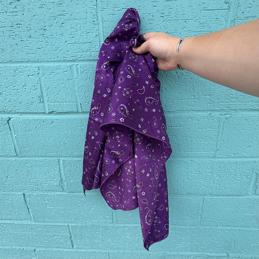 Bandana Babe Purple Wild Rag - Sterling Kreek