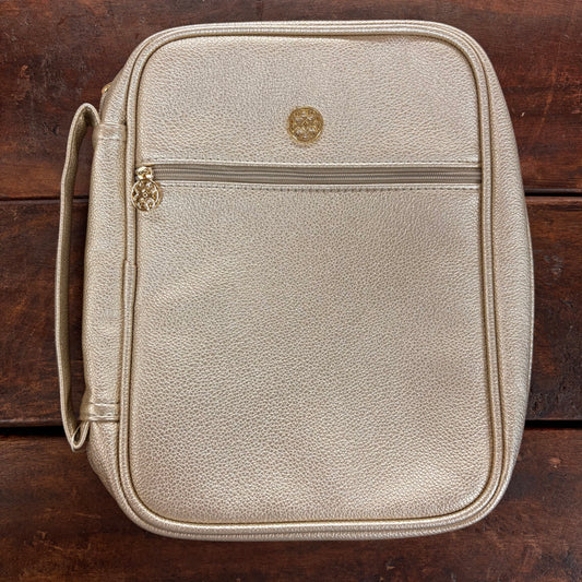 Metallic Gold Bible Cover - Mary Square