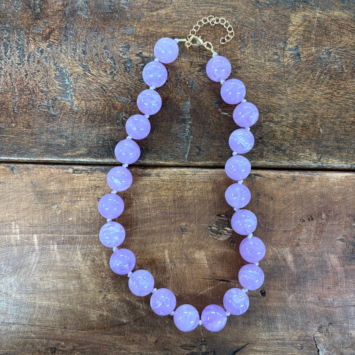 Mabry Lilac Beaded Necklace - Gemelli