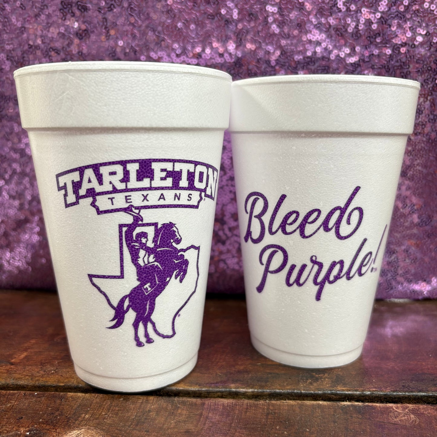 Bleed Purple Foam Cups - Sassy Cups