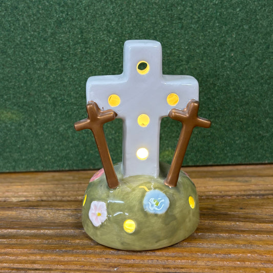 Three Cross LED Sitter - Mud Pie