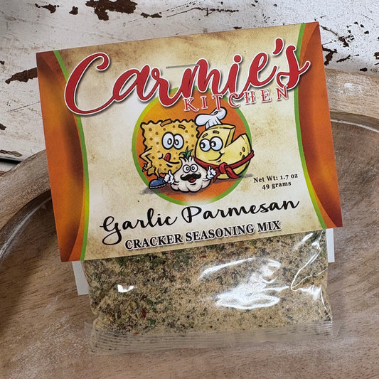 Garlic Parmesan Cracker Seasoning Mix - Carmie's Kitchen