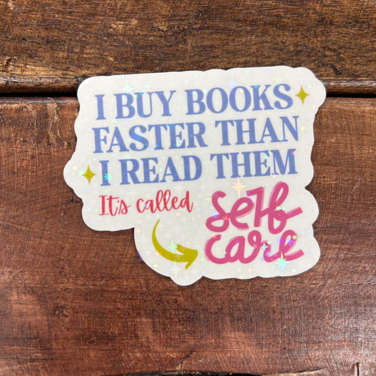 I Buy Books Faster Than I Read Them Sticker - Purely Bookish
