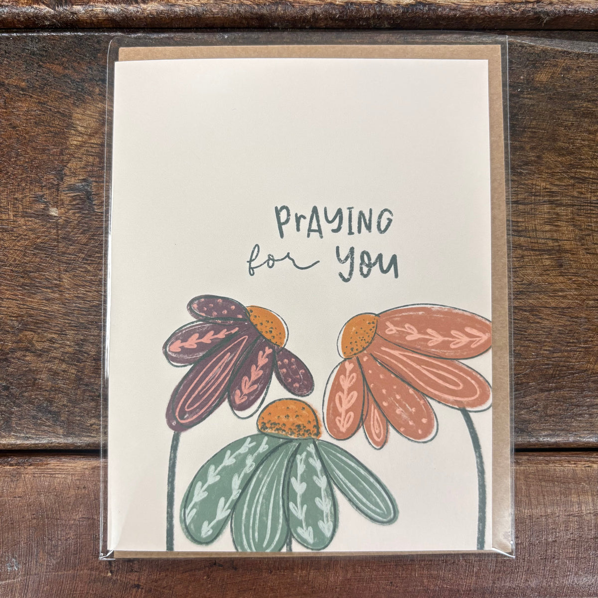 Praying For You Flower Card - Kingfolk Co.