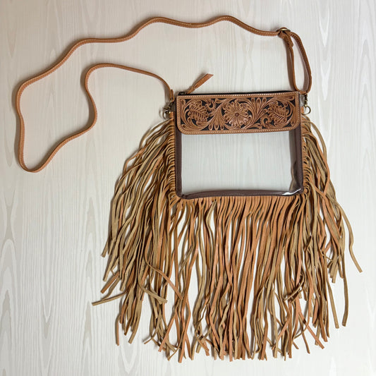 Tan  Western Stadium Purse
