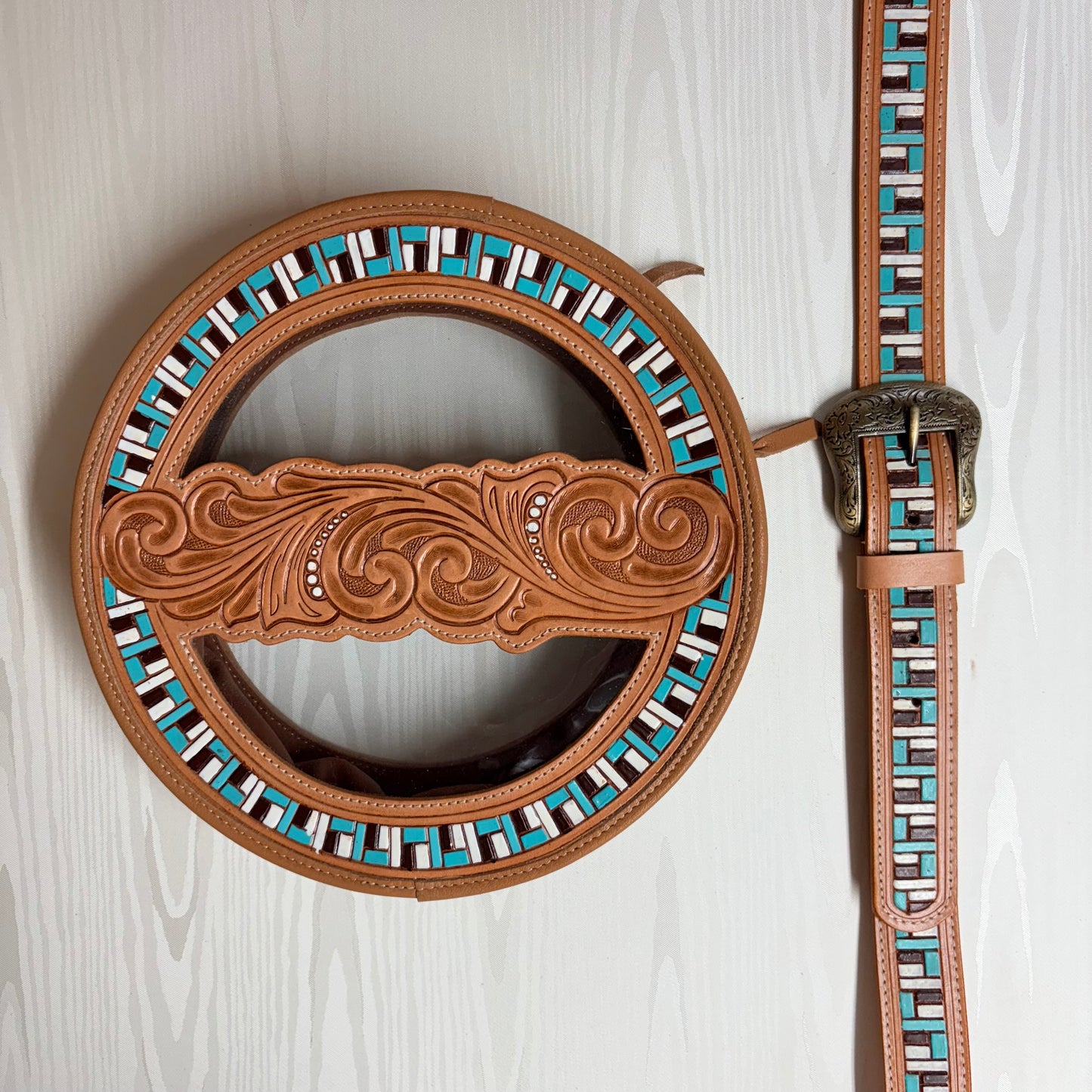 Brown Round Western Stadium Purse - Boho Ranch Shop