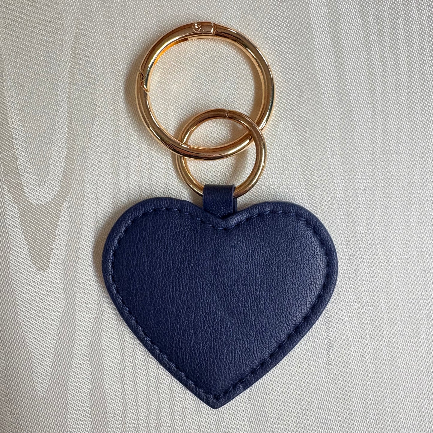 Navy Blue Heart Purse Charm/Keychain - Desden