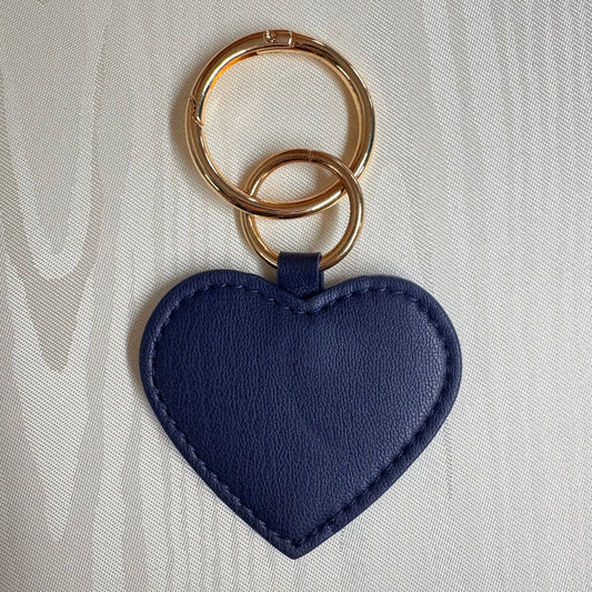 Navy Blue Heart Purse Charm/Keychain - Desden