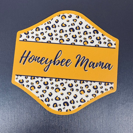 Honeybee Mama Leopard Sticker