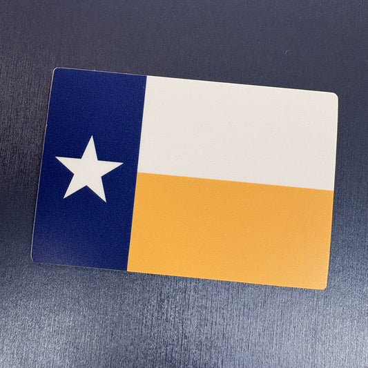 Blue and Gold Texas Flag Sticker