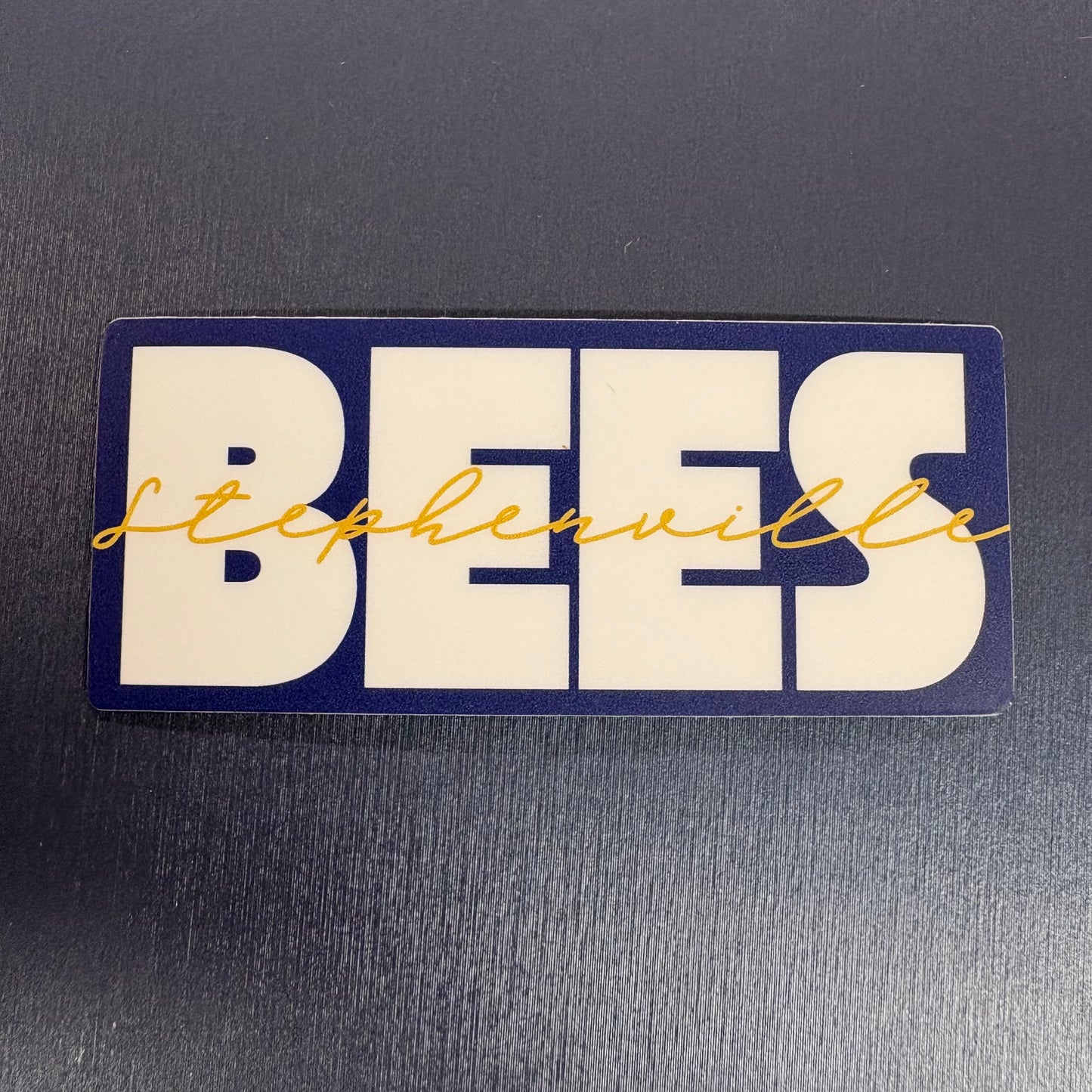 Bees Scroll Rectangle Sticker