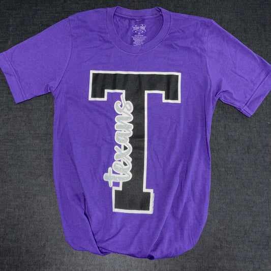 Block T Glitter Texans Tee - Texas True