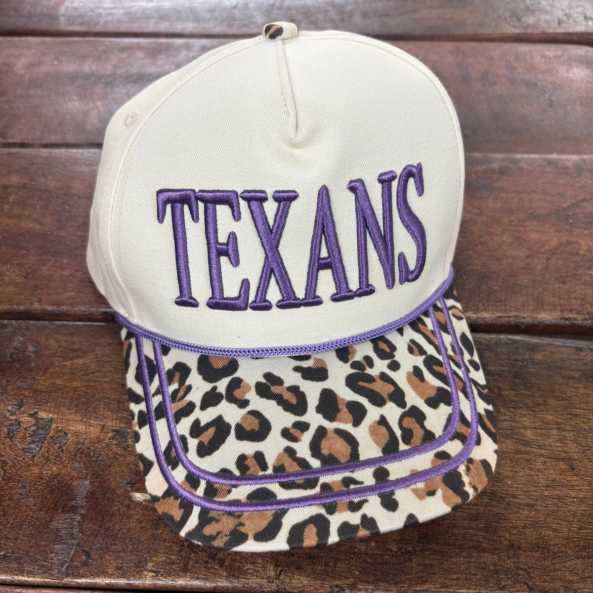 Leopard Print Texans Cap - H&A Art