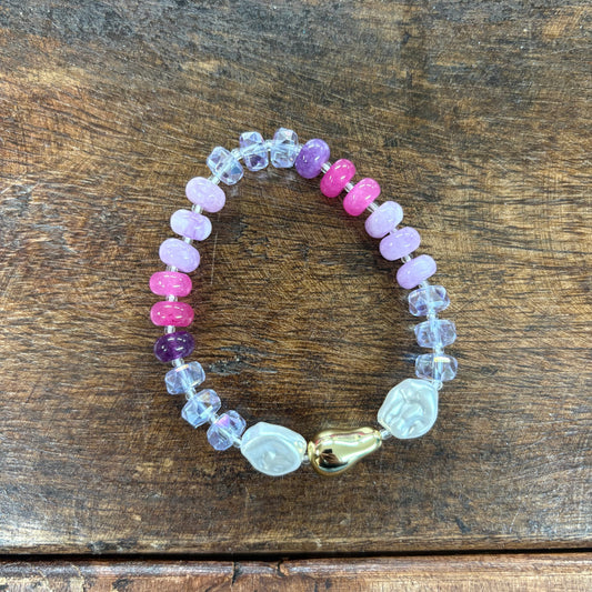 Toni Beaded Pearl Stretch Bracelet - Gemelli