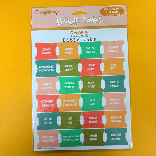 Spring Hues Bible Tabs - Kingfolk Co.