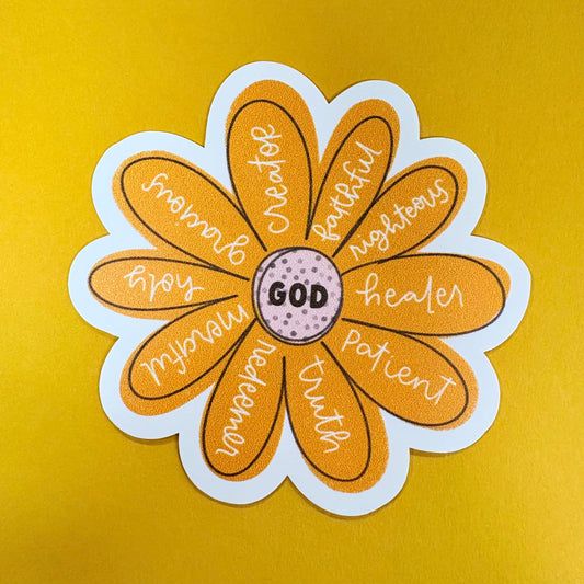 Characteristics of God Sticker - Kingfolk Co.