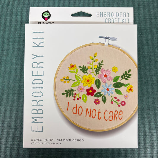 I Do Not Care Embroidery Kit - Funatic