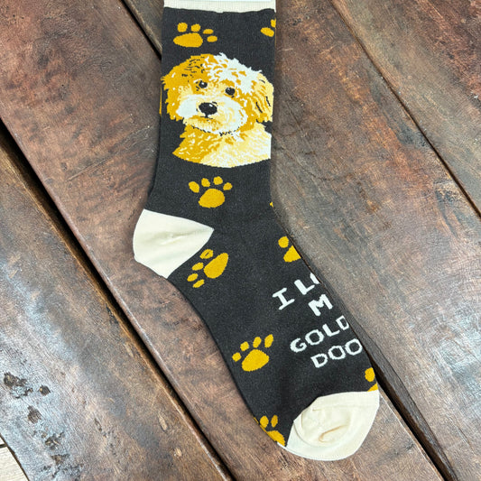 Love My Goldendoodle Socks - Primitives By Kathy