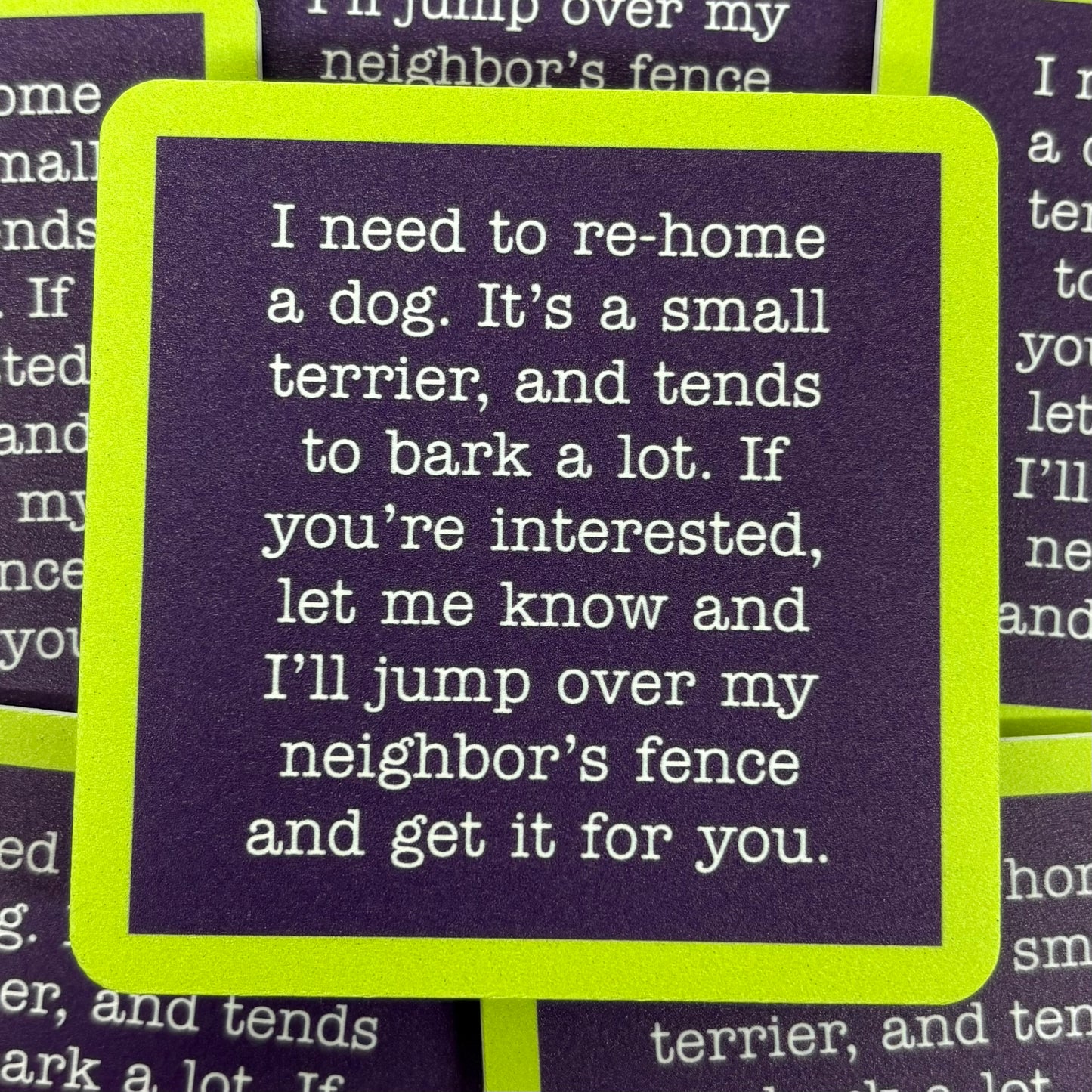 Rehome Dog Coaster - Drinks On Me