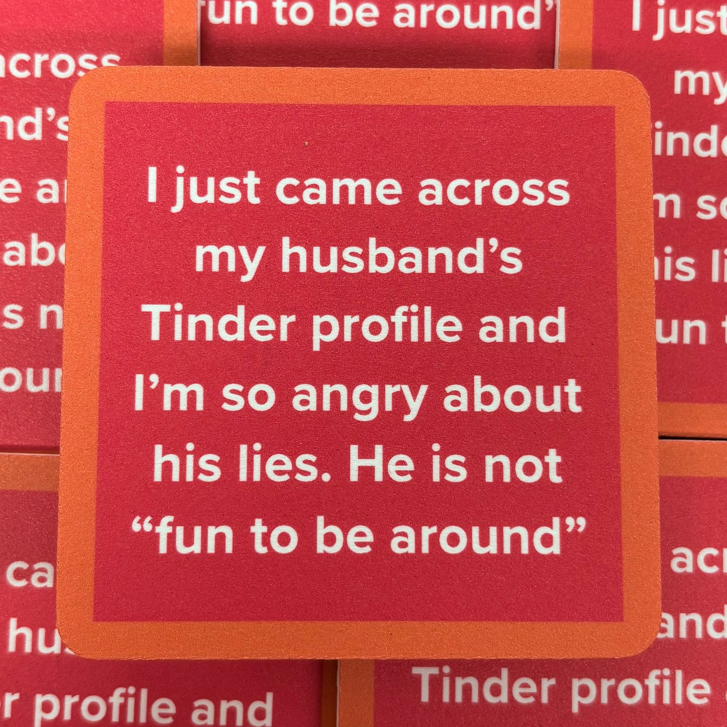 Tinder Coaster - Drinks On Me