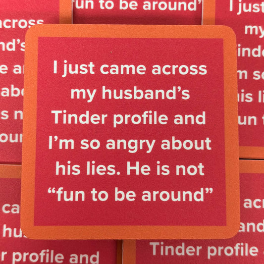 Tinder Coaster - Drinks On Me