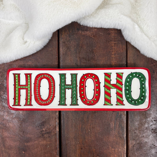 Classic Christmas Ho Ho Ho Trinket Tray - Glory Haus