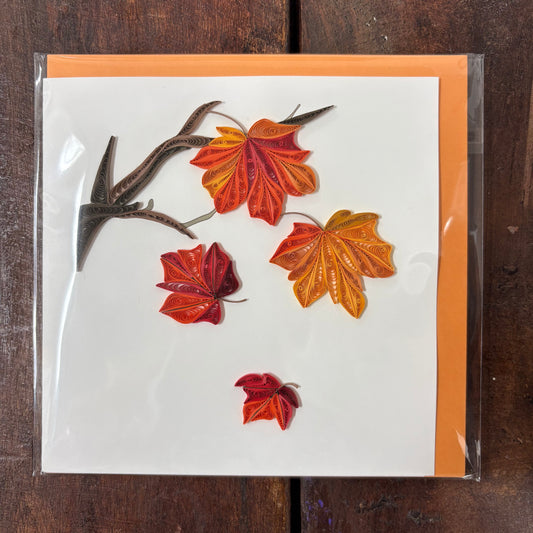 Autumn Leaves -Quilling Card