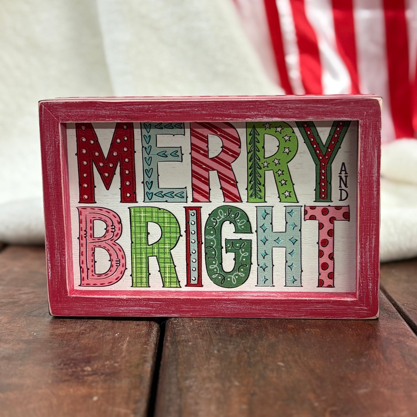 Colorful Merry and Bright Small Framed Board - Glory Haus
