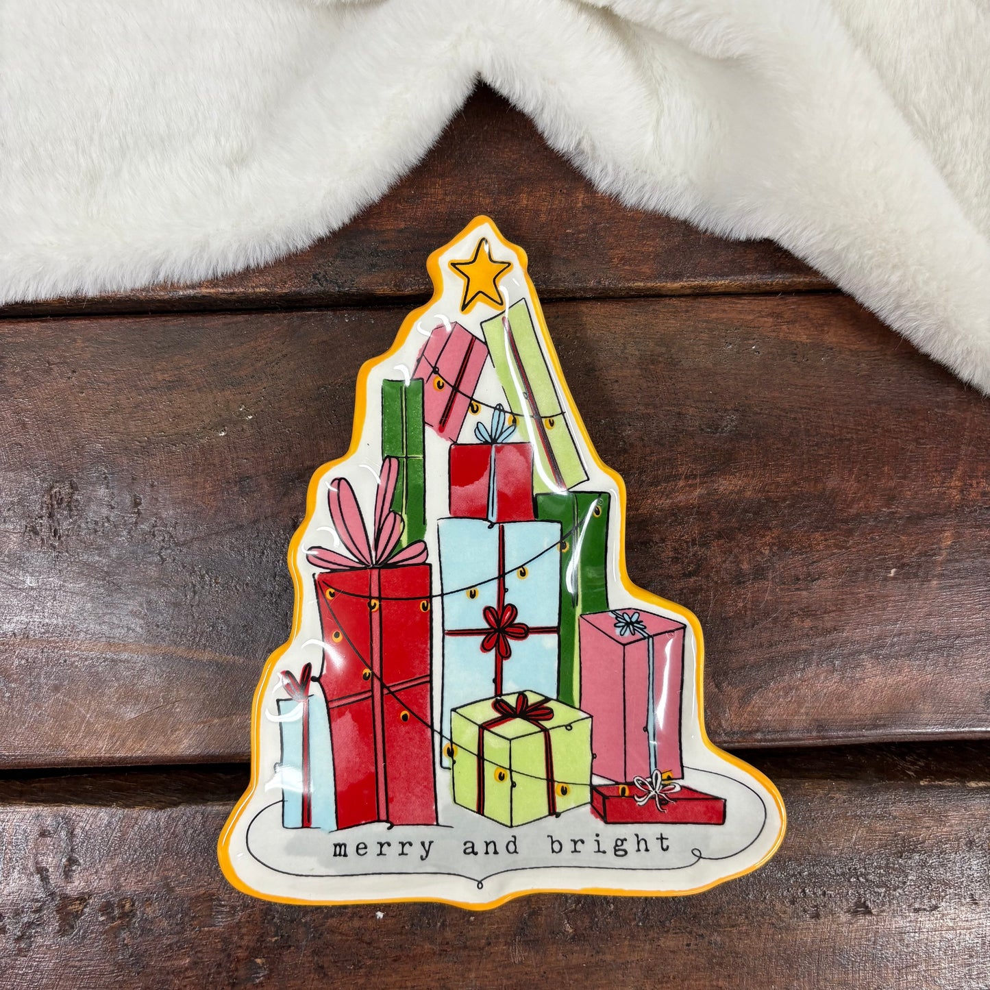 Merry and Bright Present Trinket Tray - Glory Haus