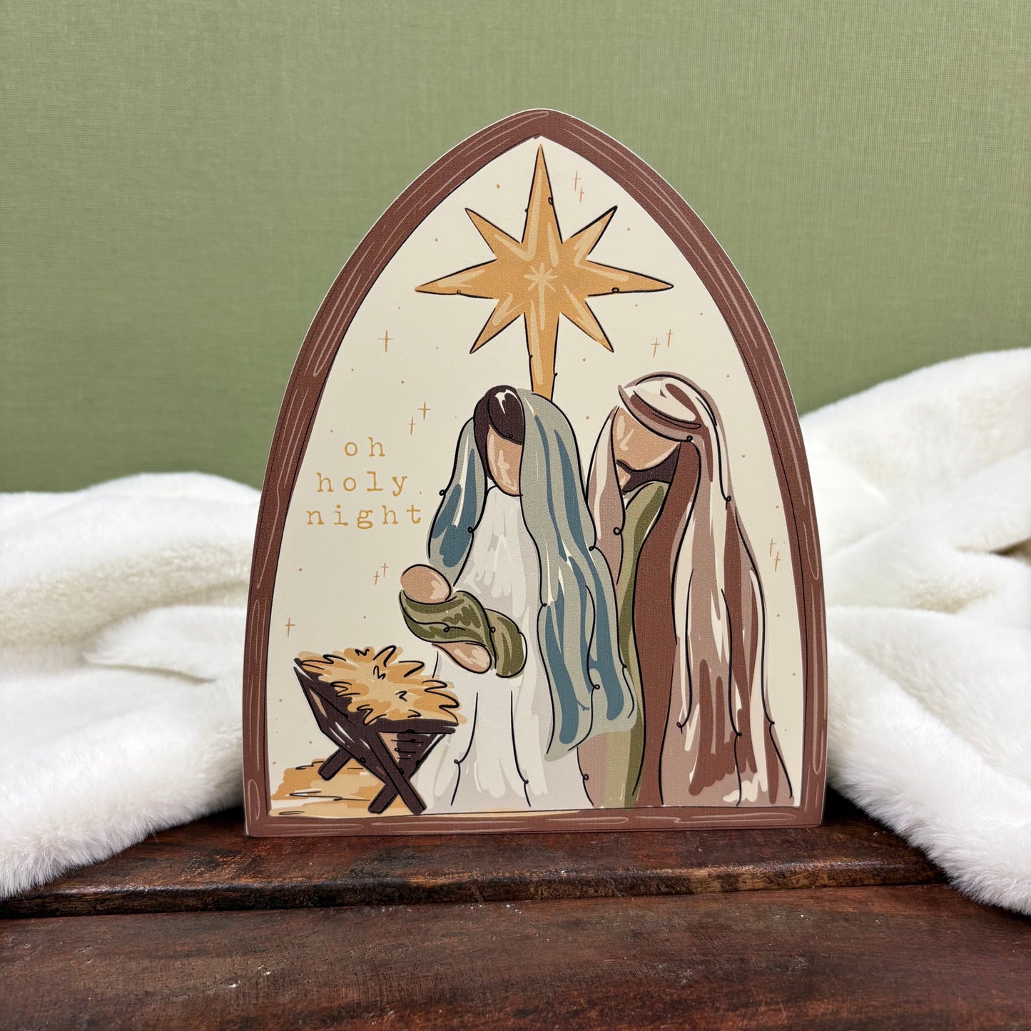Neutral Nativity Wood Block - Glory Haus