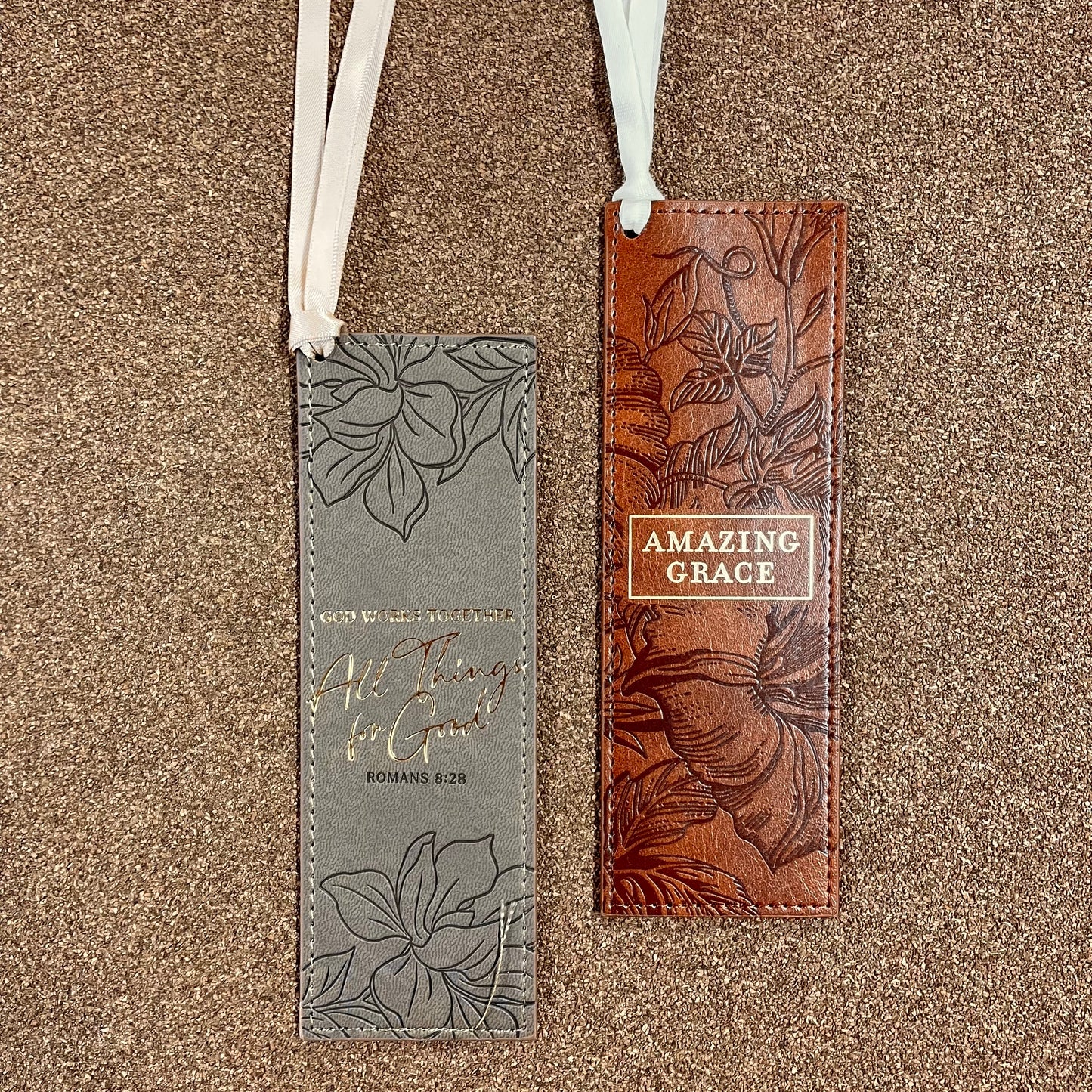 Brown Floral Bookmarks - Christian Art Gifts