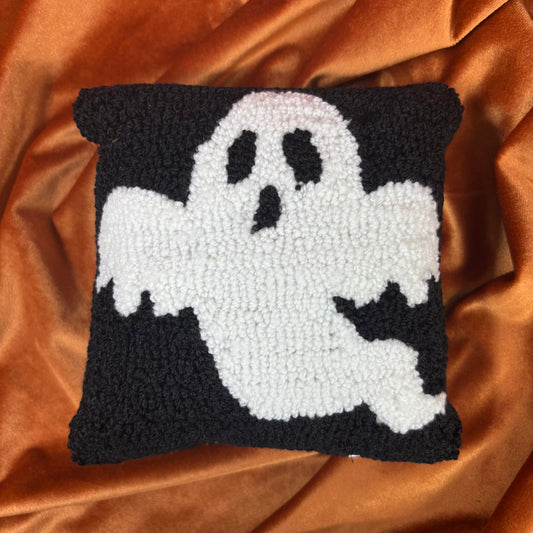 Spooky Ghost Hooked Pillow - C and F Home